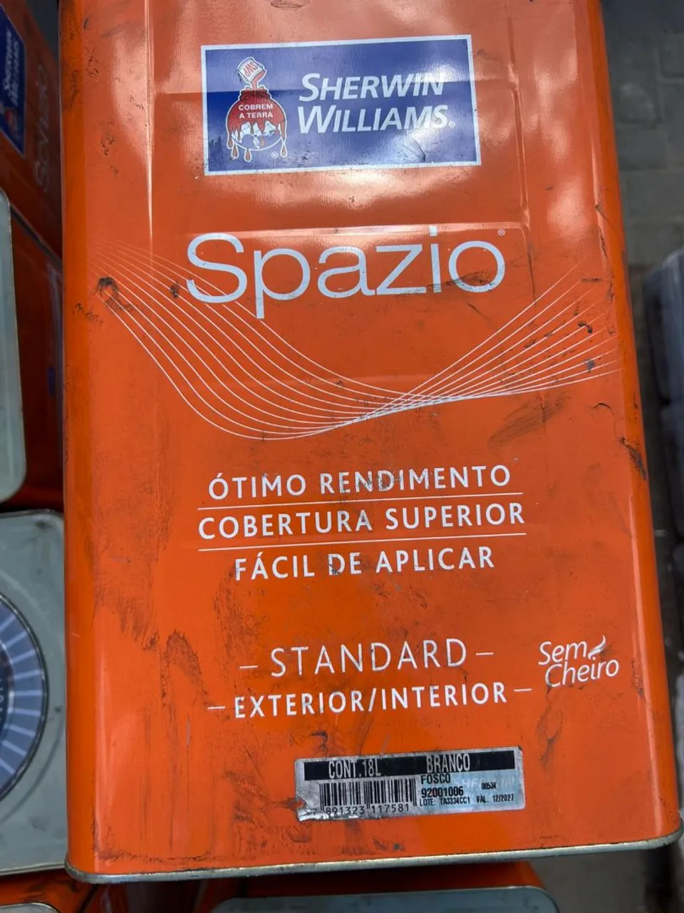 Tinta Spazio Sherwin Williams 18 Litros Branco Fosco