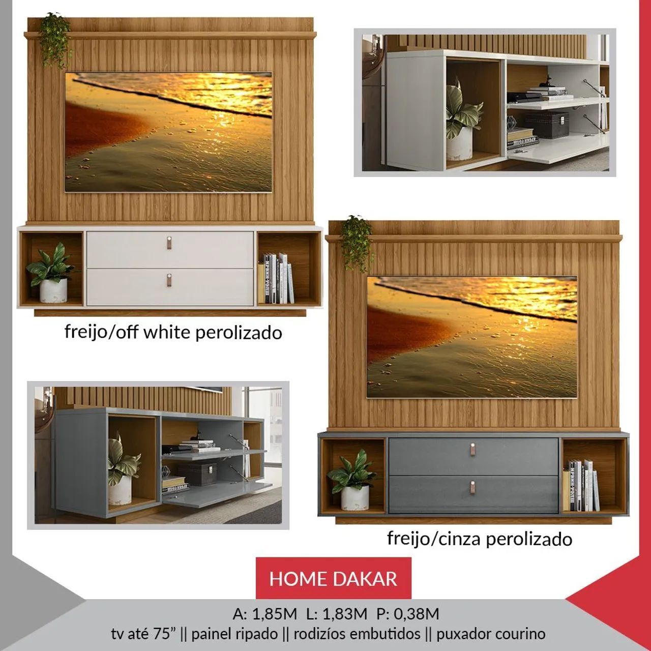 Home tv até 75 polegadas - mega promoção 