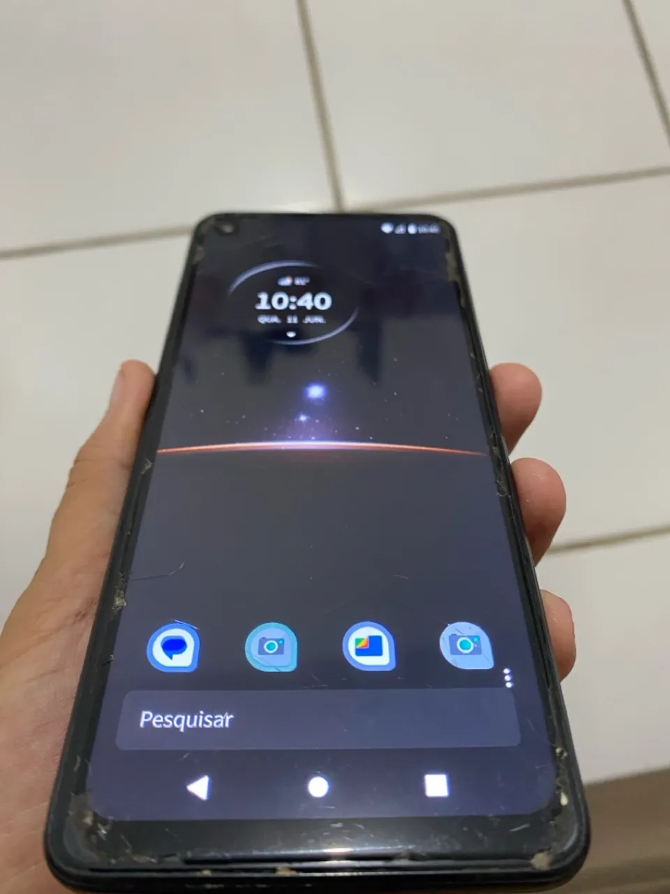 Motorola One Vision Preto Usado