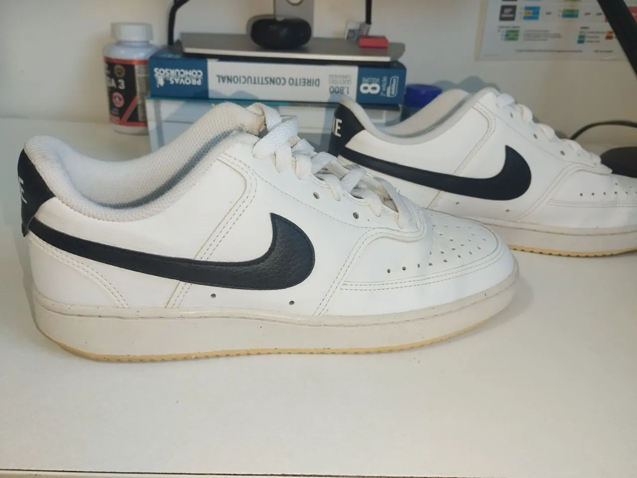 Tênis Nike Court Vision Branco com Swoosh Preto - 40