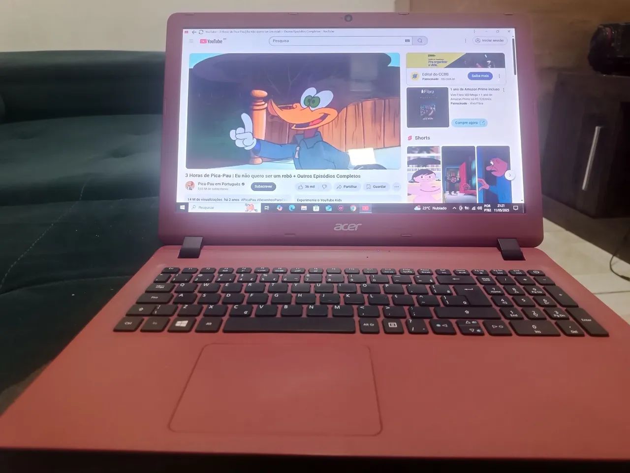 Notebook Acer Vermelho processador i5 sexta geração tela 15.6 teclado numérico  - Foto 5
