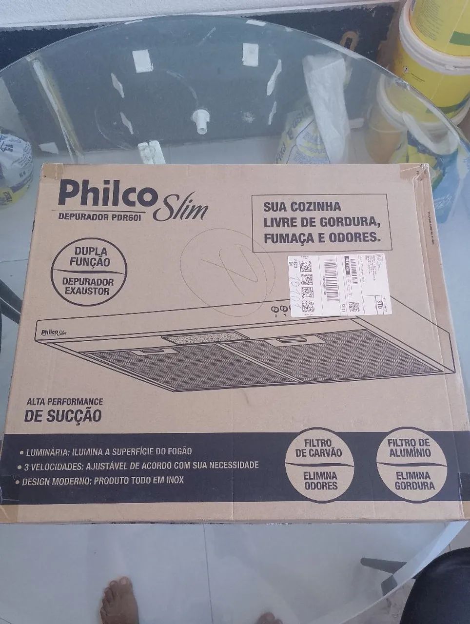 Depurador de Ar Philco Slim PDR601 - Livre de Gordura, Fumaça e Odores