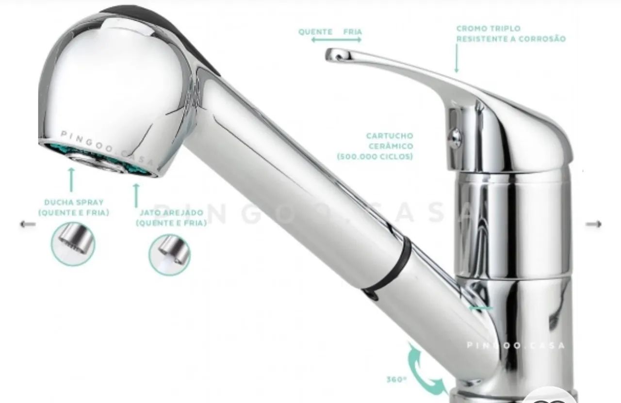 Torneira para Cozinha com Extensor - Foto 2