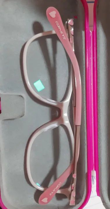 Armação de óculos Rosa com Prata  - Foto 5