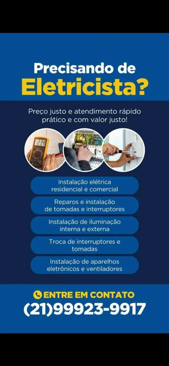 Eletricista - Preço justo e atendimento rápido!
