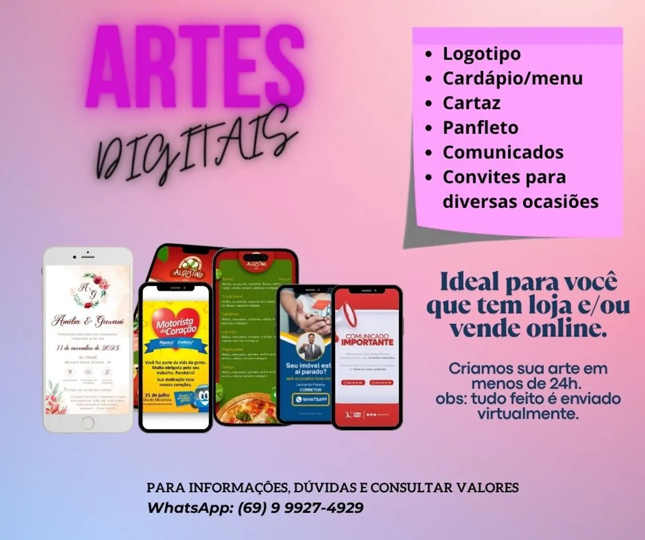 Artes Digitais personalizadas