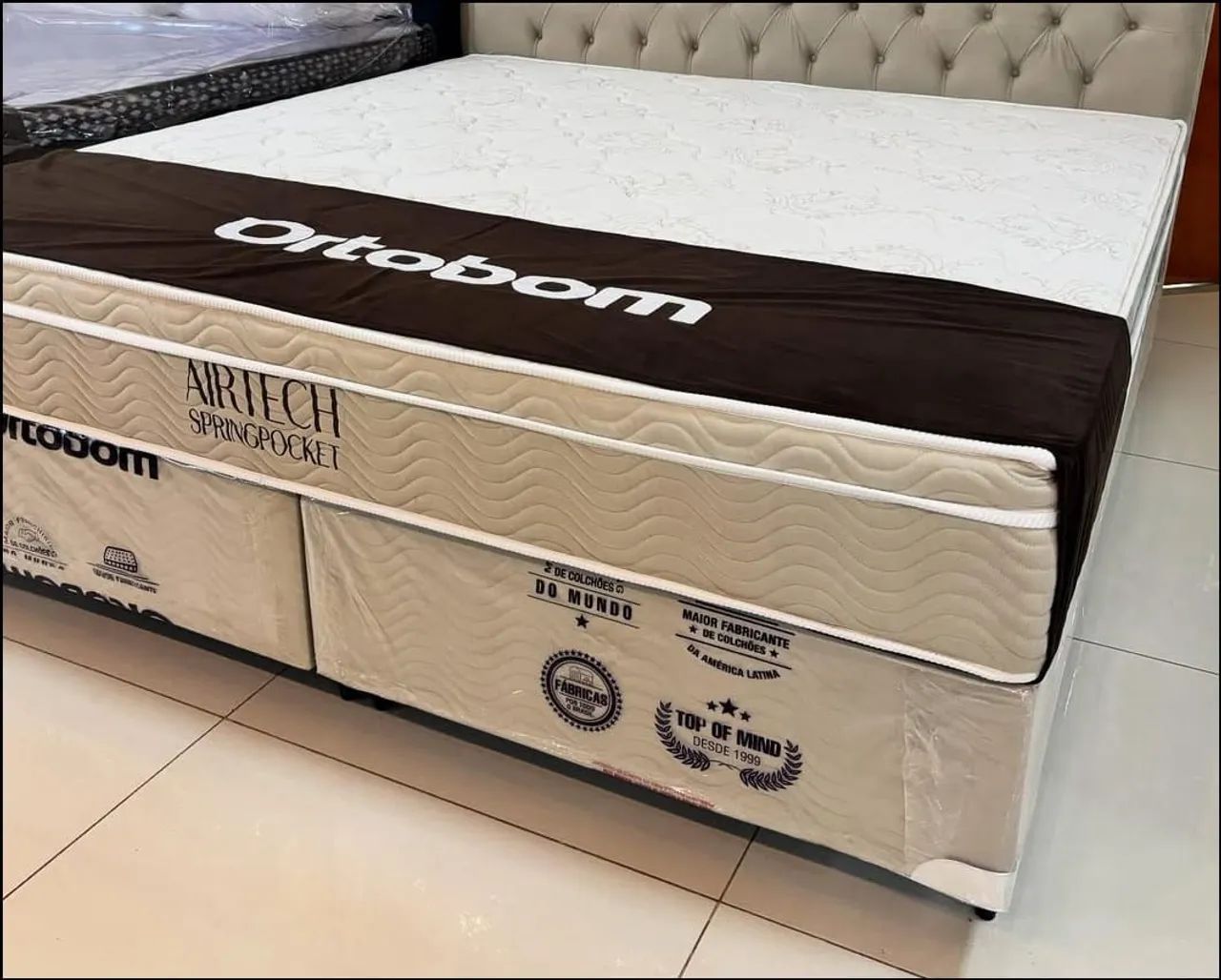 Cama Box King Size Airtech Ortobom Molas ensacadas - Novo e !!