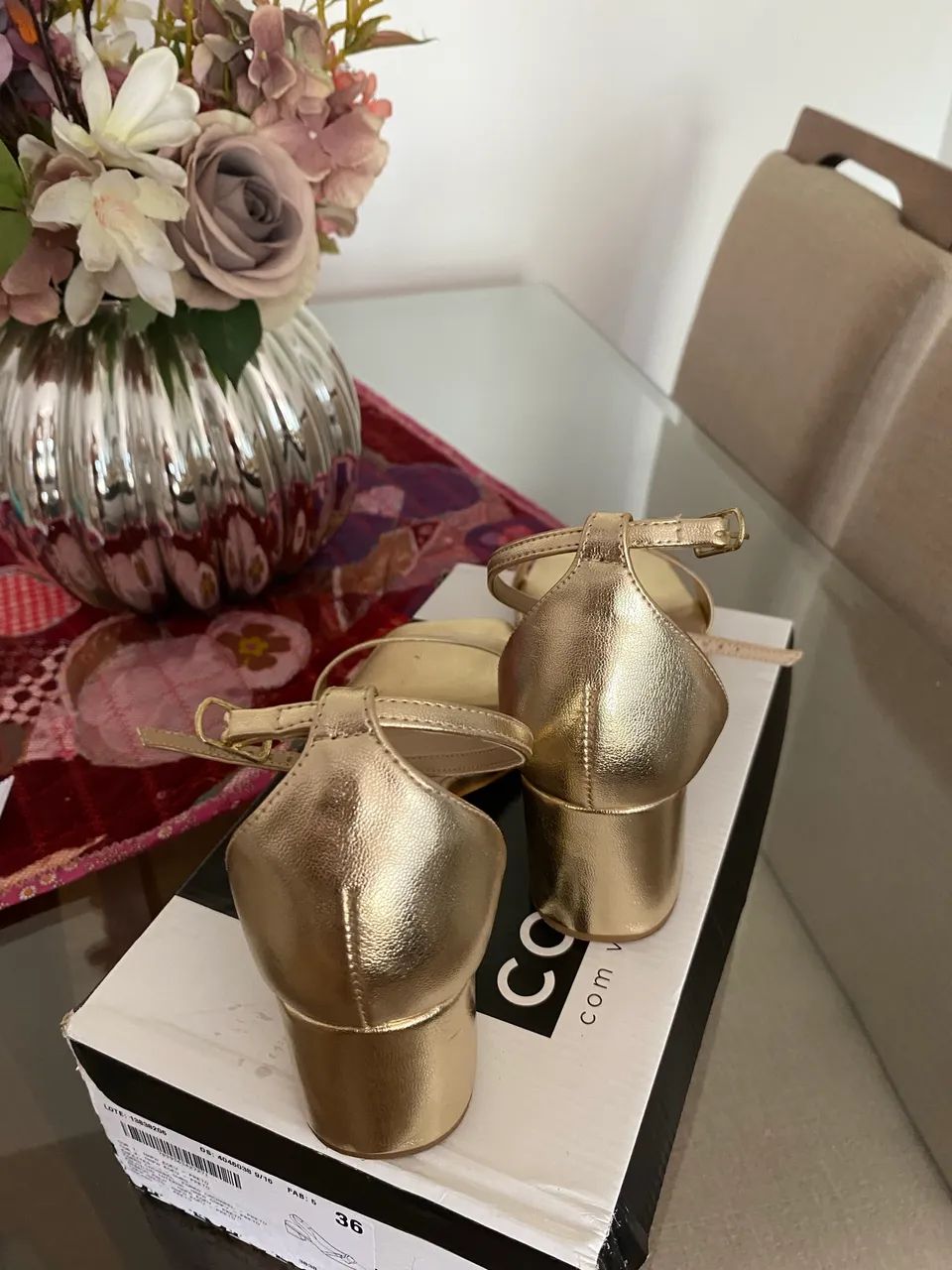 Vendo sandália dourada.  - Foto 4