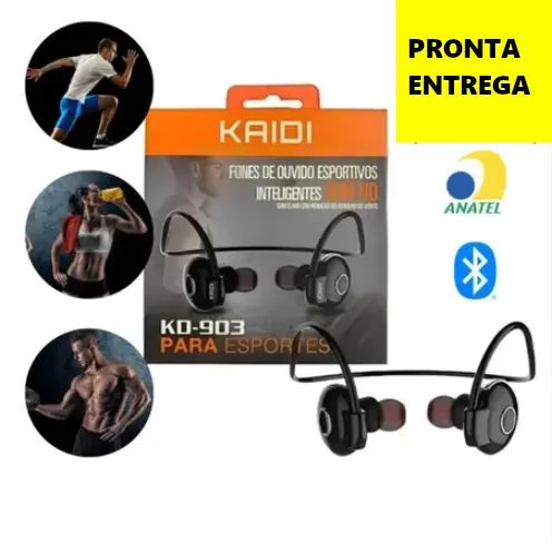 Fone de ouvido esportivo inteligente sem fio Kaidi kd903