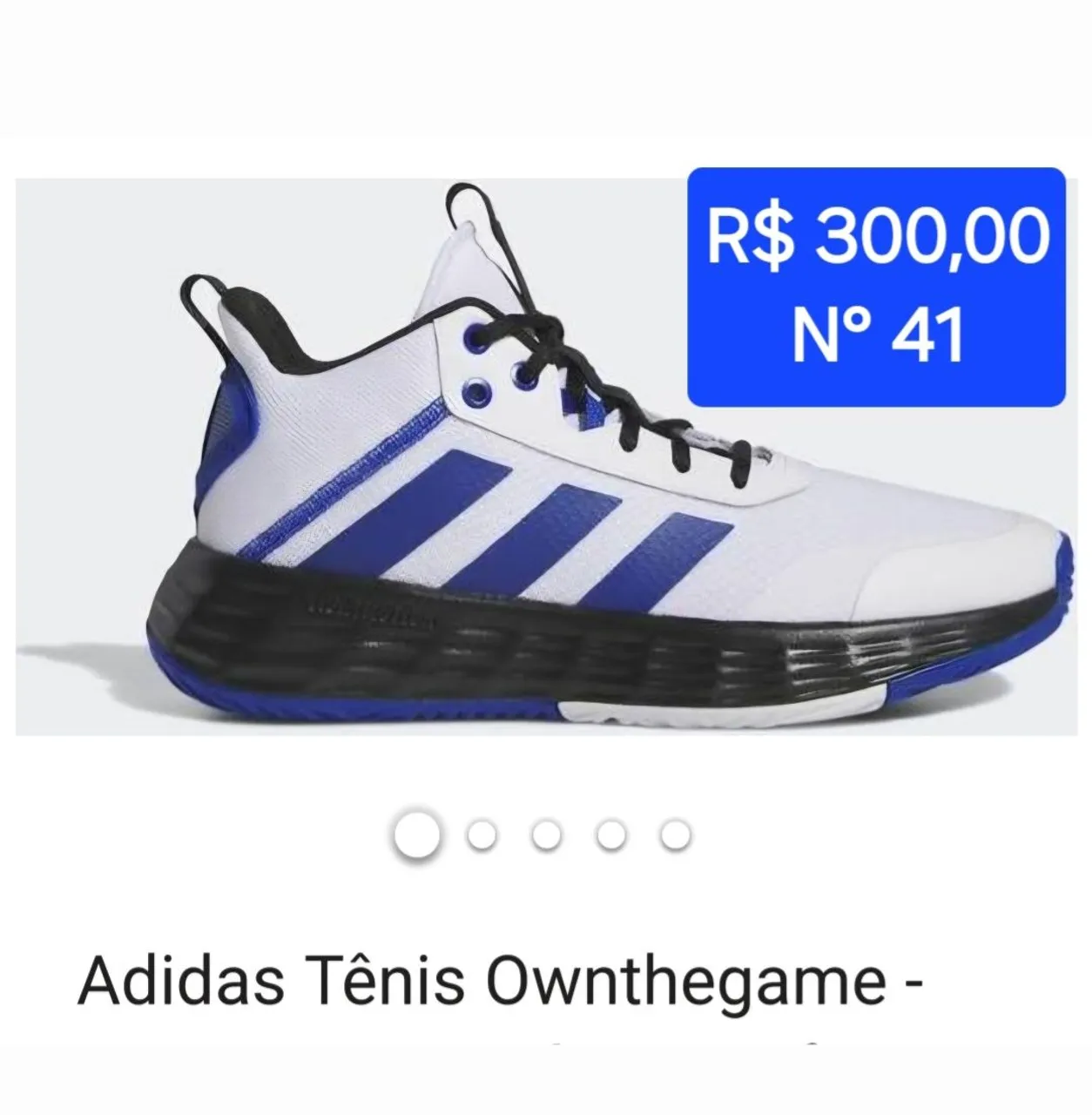 Tênis Adidas Ownthegame (um branco e outro preto) Nike Air Max Preto
