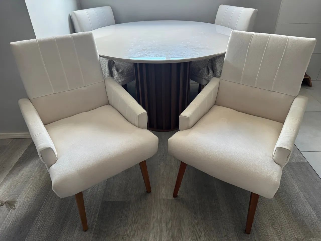 Conjunto de 4 Cadeiras para Jantar - Branco