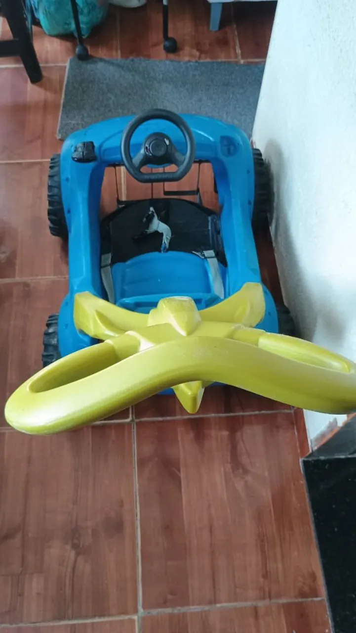 Carrinho Infantil - Azul com Empurrador