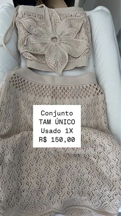 Conjunto Crochê - TAM ÚNICO -
