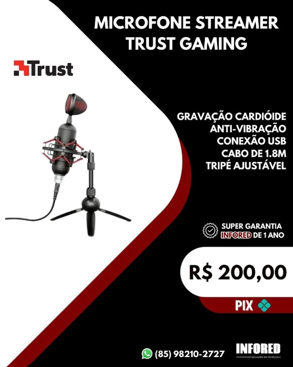 Microfone Streamer Trust Gaming 