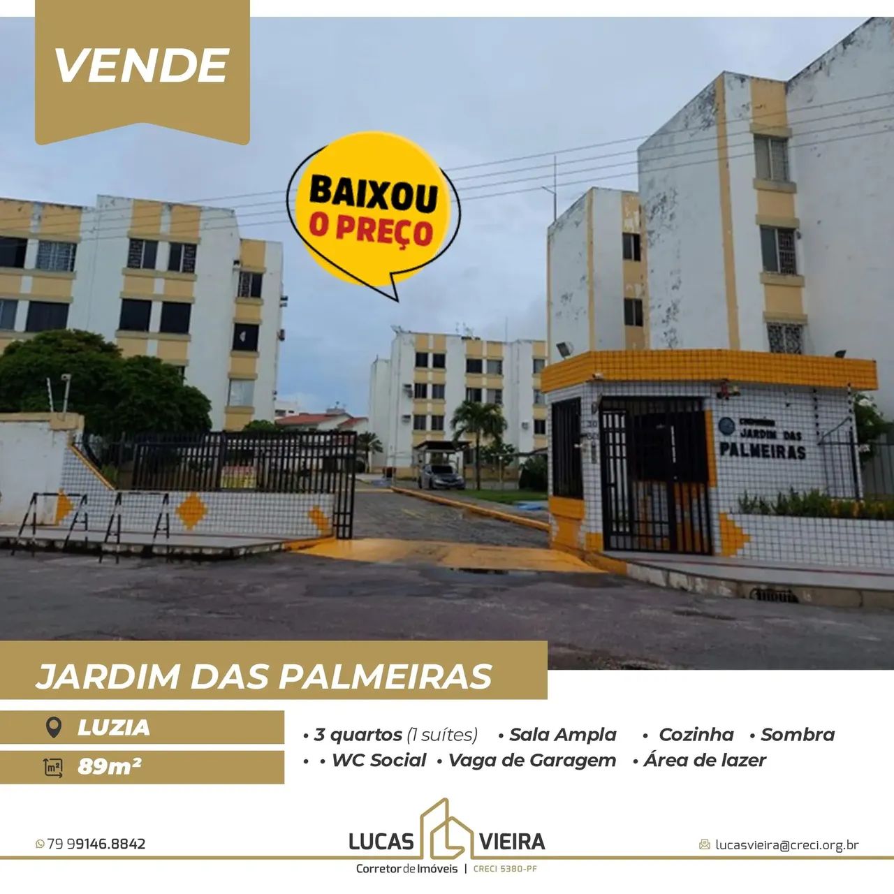 Jardim das Palmeiras - 3/4 + DCE - Ap no  2° andar sombra