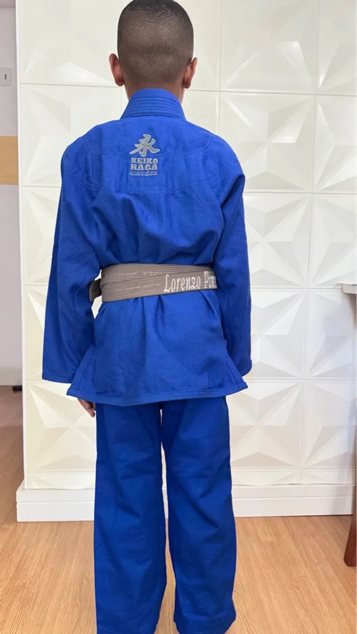 Kimono Marca Keiko Trançado Azul - Foto 4