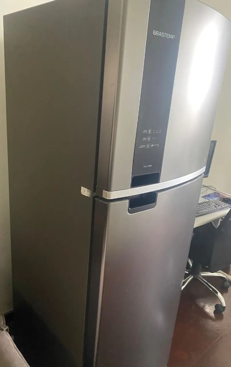 Geladeira Brastemp SEMINOVA Frost Free Duplex 375 litros cor Inox - BRM45HK - Foto 2