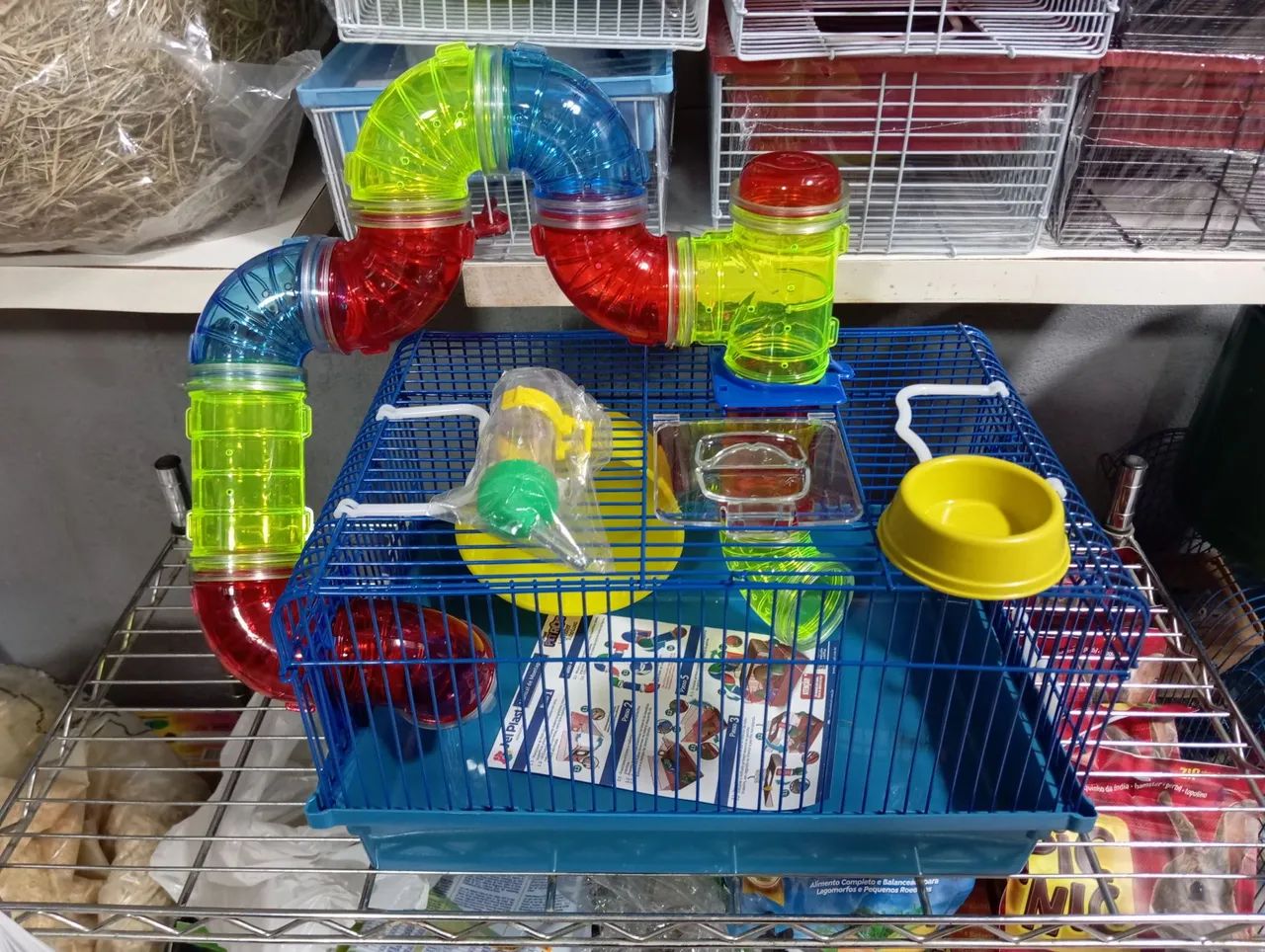 Gaiola para hamster com acessórios inclusos 