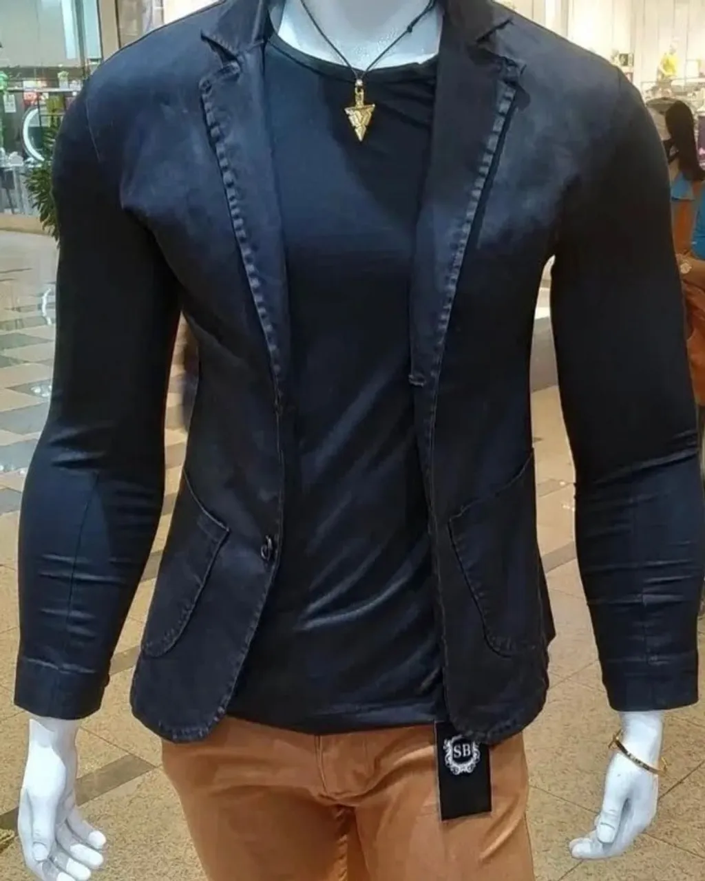 Blazer preto. modelo slim