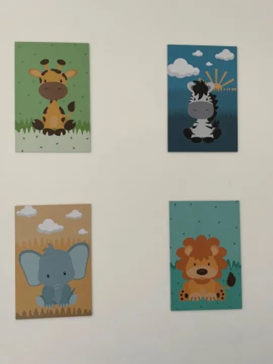 Quadro animais infantil
