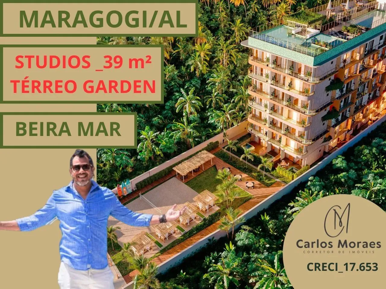 OPORTUNIDADE IMPERDÍVEL na PRAIA DE ANTUNES - Maragogi - AL! STUDIO JARDIM COM PISCINA PRI