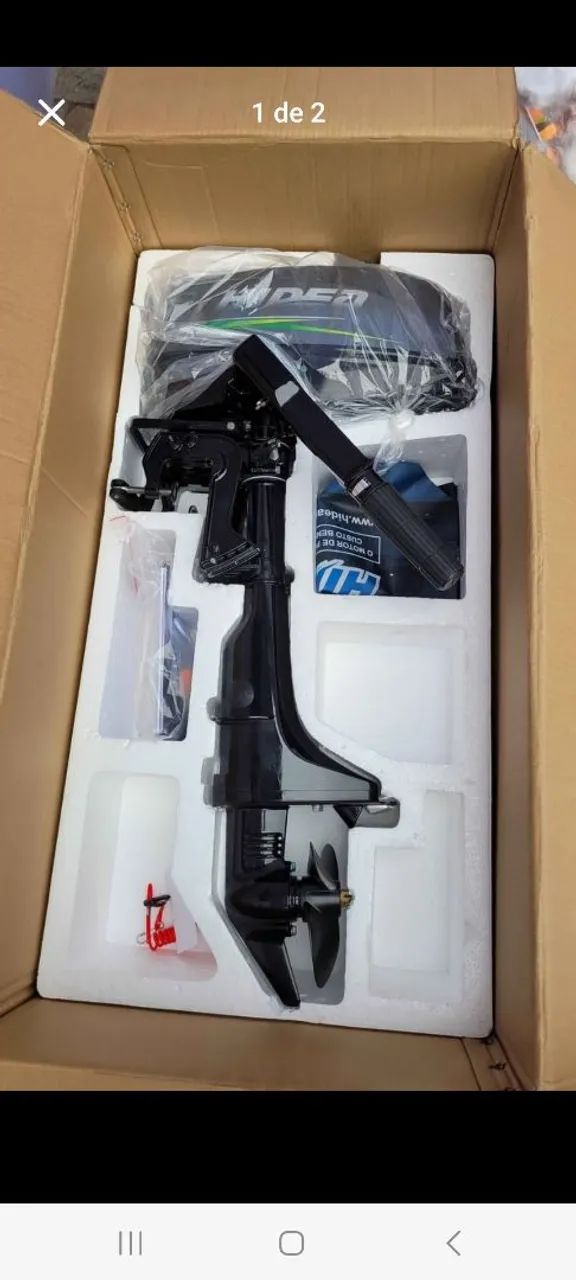 Caiaque iron + motor hidea 4 HP + acessórios  - Foto 3