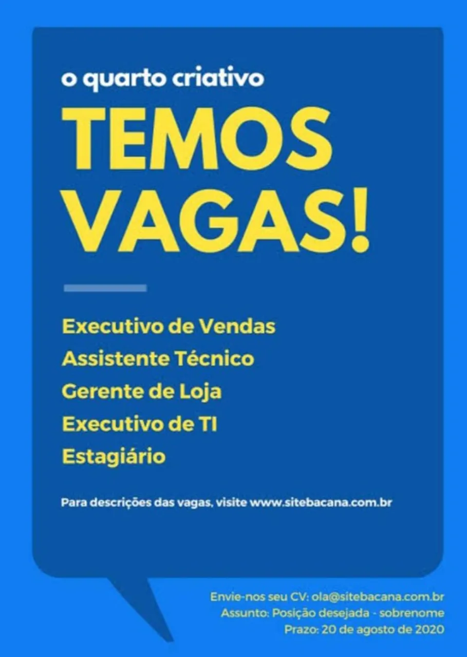 Vaga de atendente não precisa ter experiência.