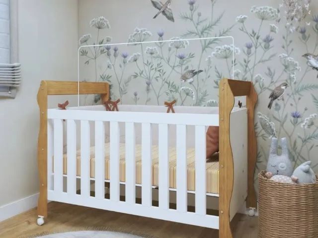 Berço 3 em 1 com rodinhas e colchao