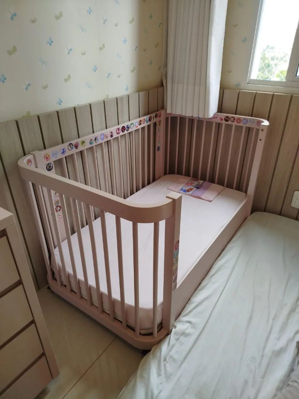 Berço 3 Em 1 Evolutivo - Rosa - Foto 2