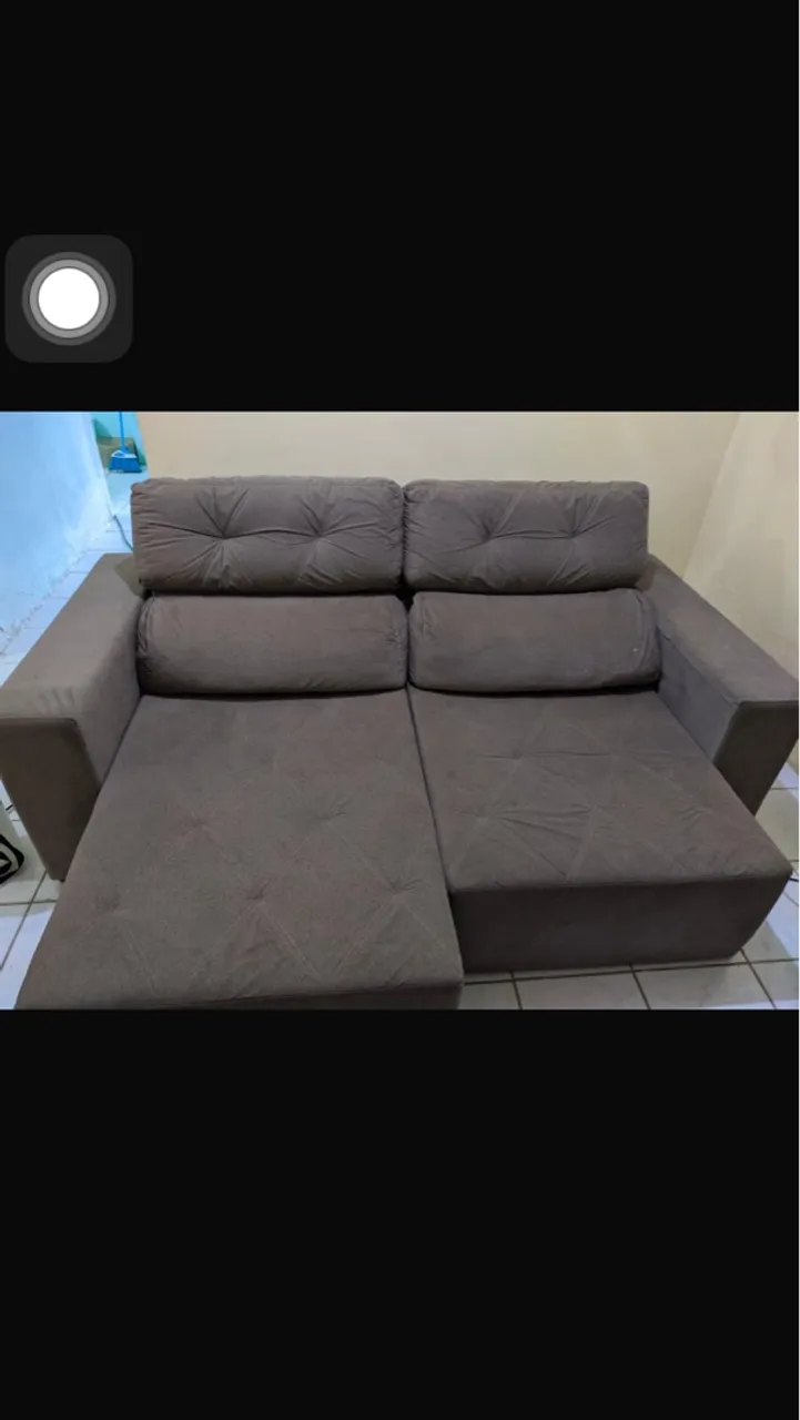 Sofá suede usado higienizado