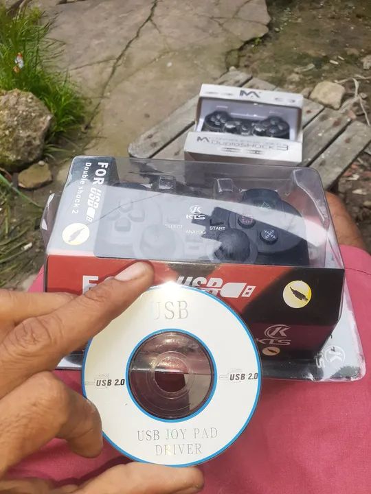 Controle USB para PC - Dual Shock 2 - Foto 2