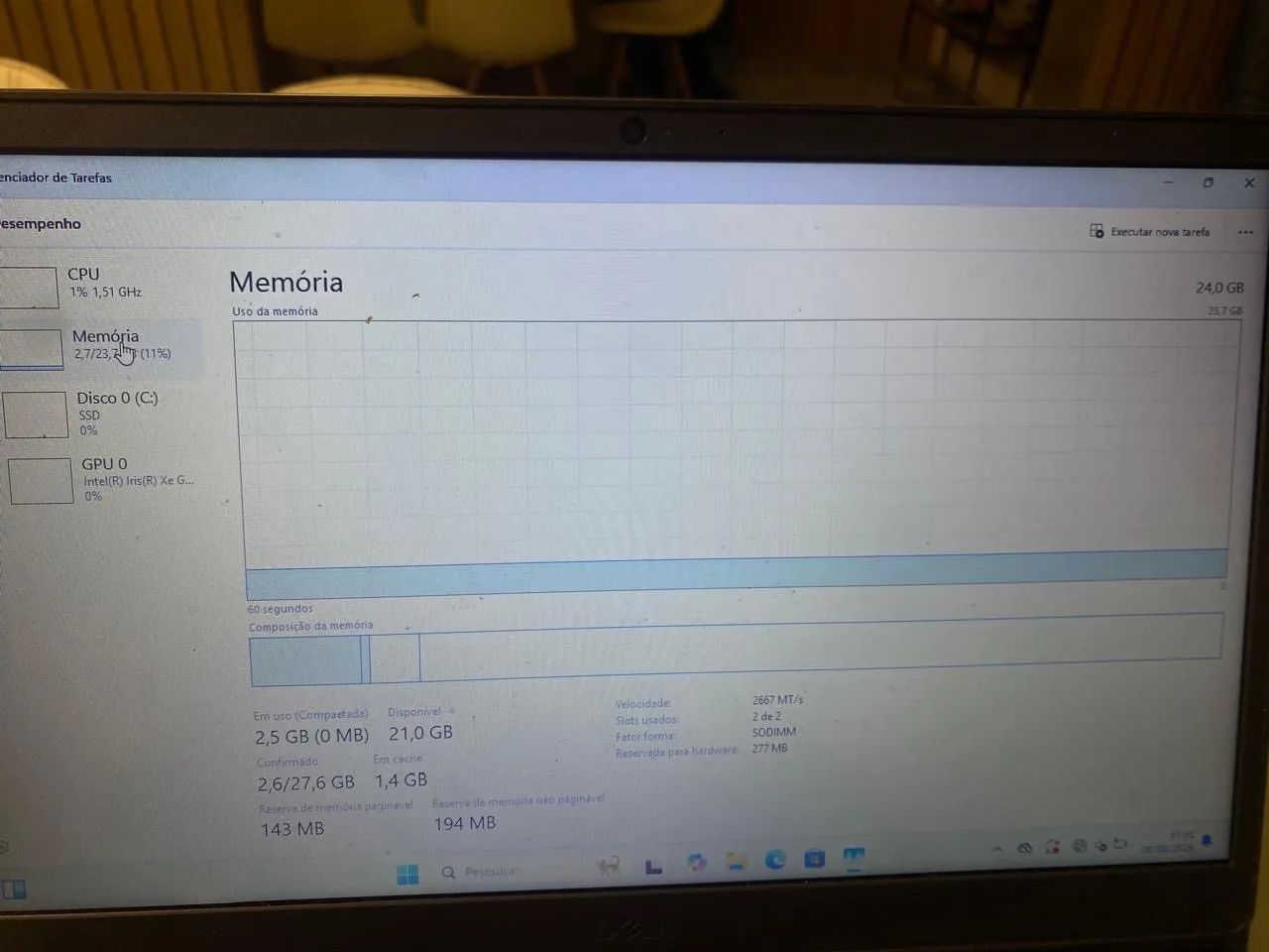 Notebook Dell i7 11 Geração 24GB RAM - Placa de vídeo NVidia - Windows 11 SSD - NOVO - Foto 4