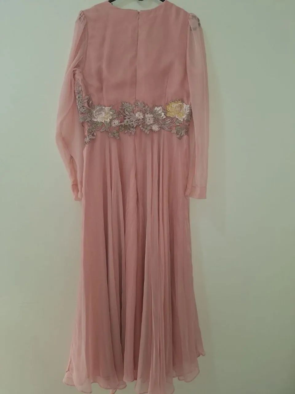 vestido rosa manga longa - Foto 2