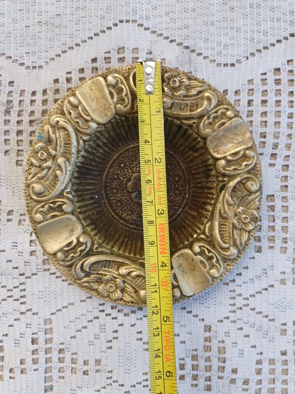Cinzeiro antigo em bronze maciço  - Foto 3
