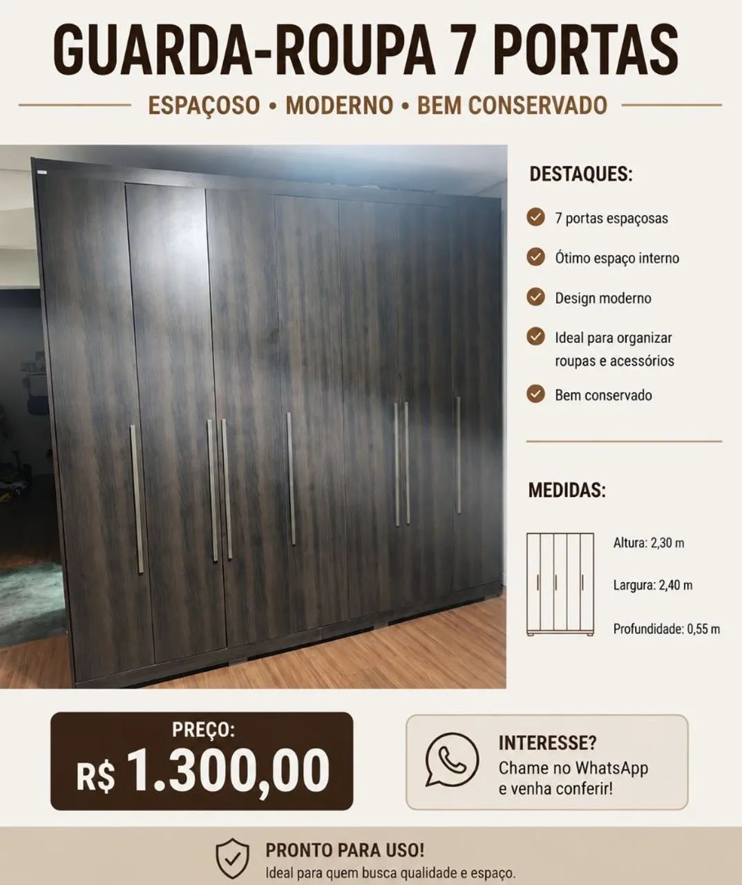 Guarda roupa grande