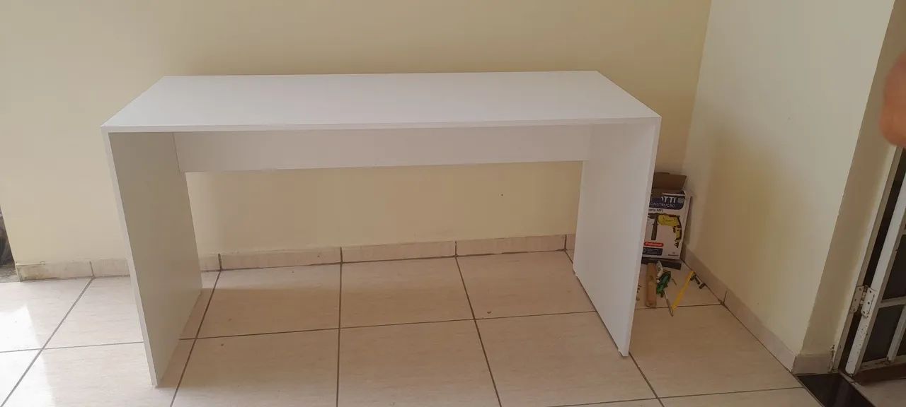 Mesa de estudo ,home office de Mdf branco.  - Foto 3