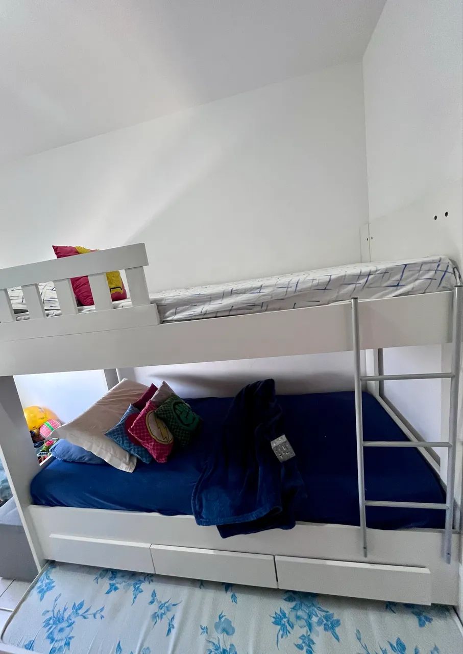  Beliche 3 em 1 MDF 100% + cama auxiliar + 2 Colchões  - Foto 2