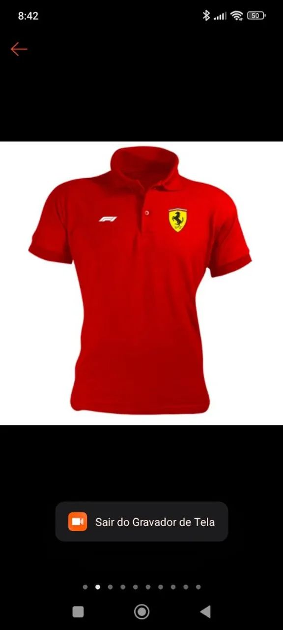 GOLA POLO FERRARI ALGODÃO 