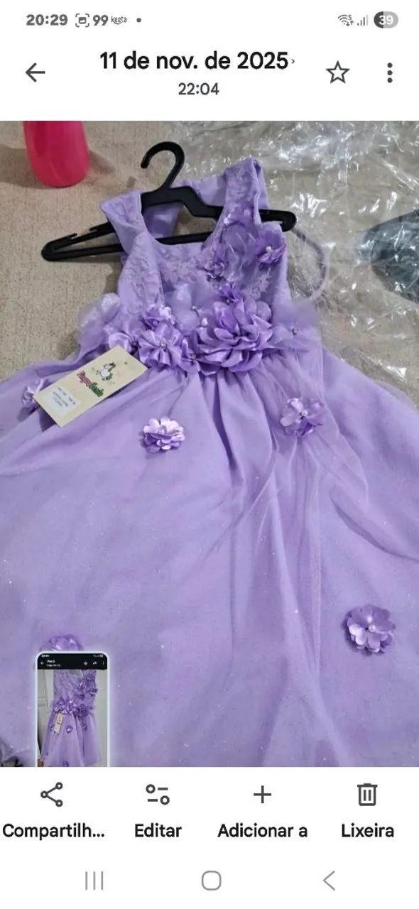 Vestido Daminha infantil 