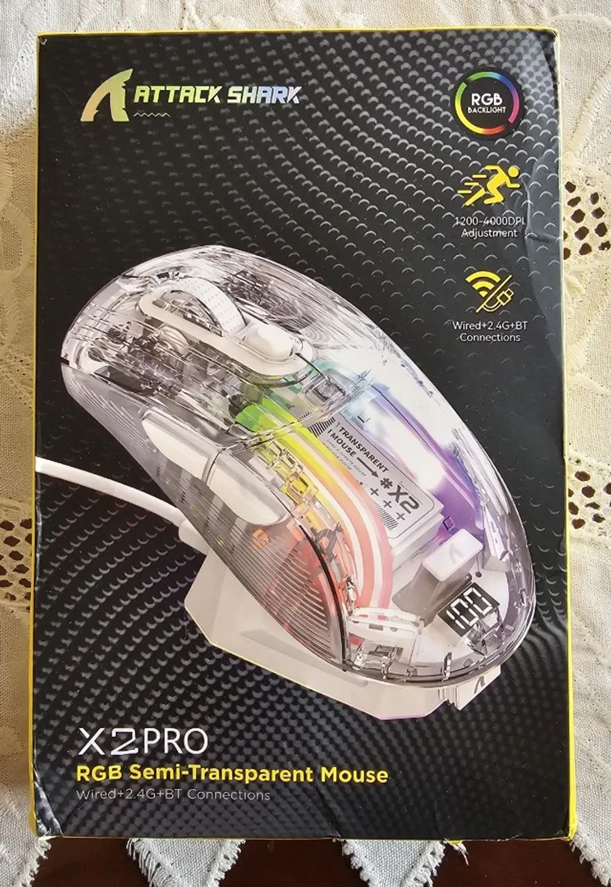 Mouse Sem Fio Attack Shark X2 Pro