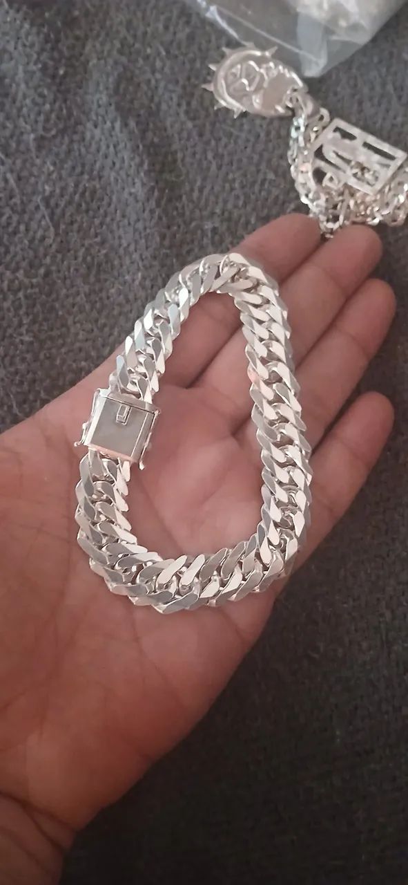 Pulseira De Prata 13mm - Foto 3