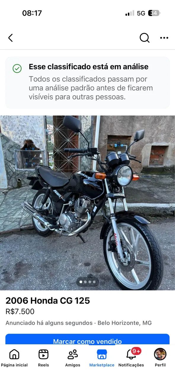 Cg 125 completa extremamente nova !! 