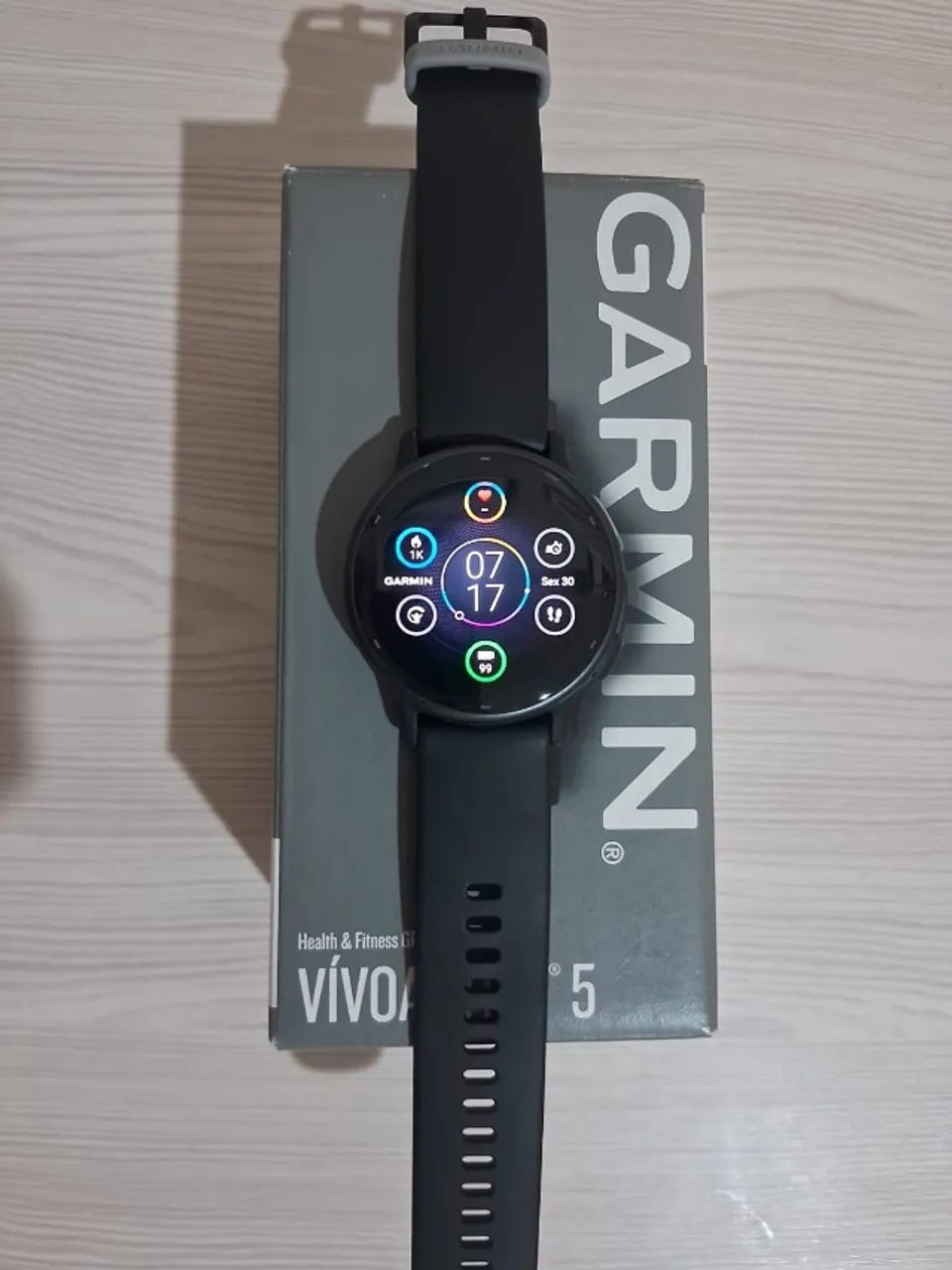Garmin Relógio Vivoactive 5 Preto 42mm com Monitor Cardíaco de Pulso e GPS