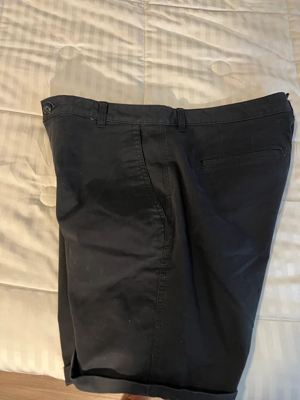 Bermuda tecido Zara preto 