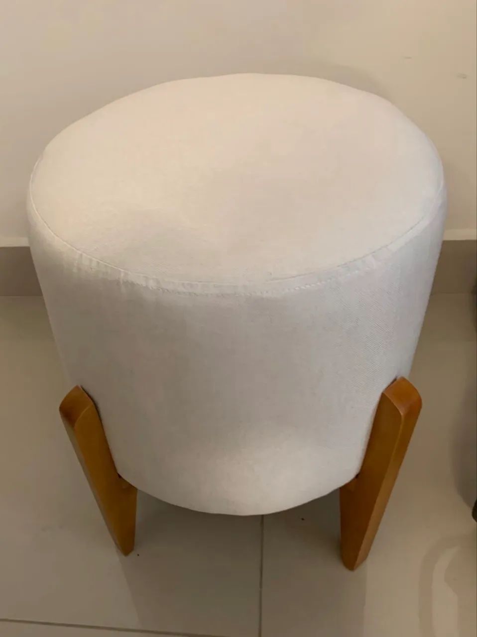 Puff Linho Bege NOVO PRONTA ENTREGA 