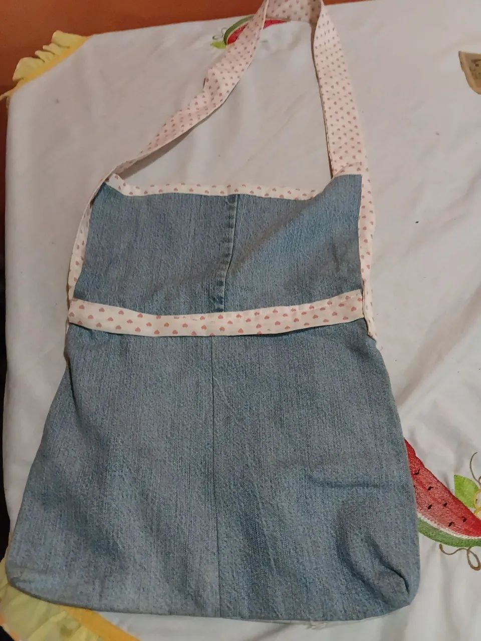Bolsa carteiro jeans. - Foto 2
