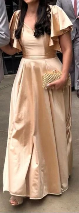 Vestido madrinha dourado - Foto 2