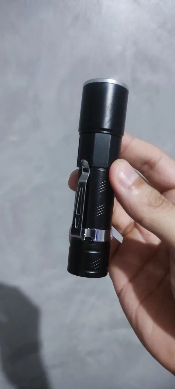 Mini Lanterna Tática com Led e Zoom Recarregável USB - ECOODA - Nova - Foto 2