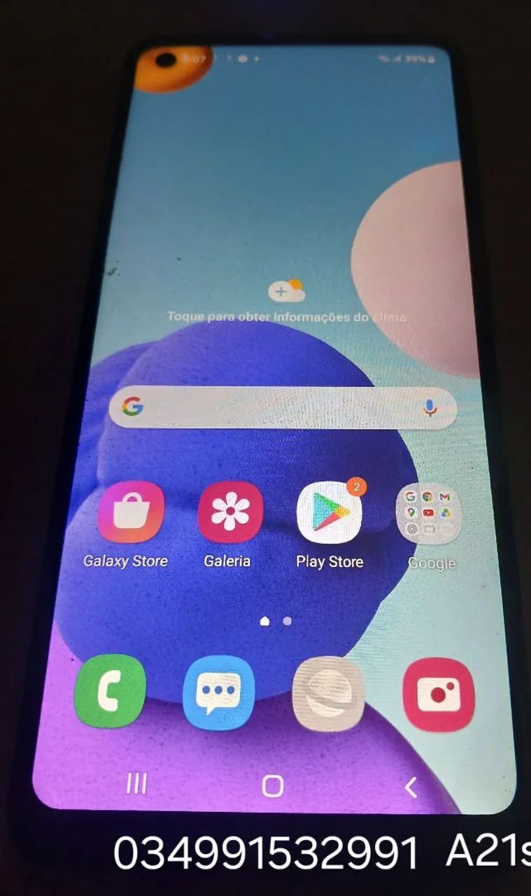 Celular Samsung A21s usado Bom