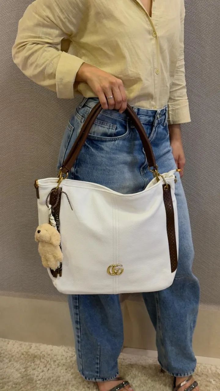 Bolsa Gucci Feminina Linha Importada Premium com Chaveiro - Foto 3